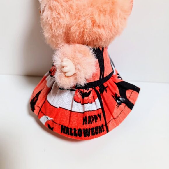 Spooky Halloween Jack o Lantern Pumpkin Dress and Bow Made to Fit Labubu - Picture 4 of 8